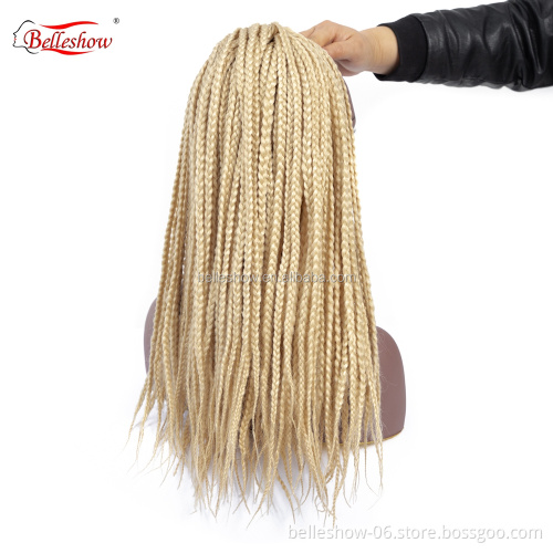 Hot sell box braids hair synthetic hair waves crochet box braids two tone expression for box braids